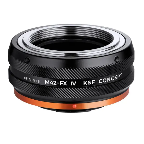K&F Concept M42-FX IV PRO Adaptor Montura, Pentru Obiective M42 la Fuji X, Aliaj Aluminiu-Magneziu, Focalizare la Infinit
