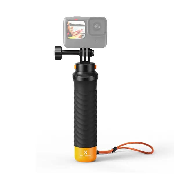K&F Concept MS17 Grip Flotant Impermeabil pentru Gopro, Design Eliberare Rapida, Flotabilitate Ridicata, Maner Anti-Alunecare,