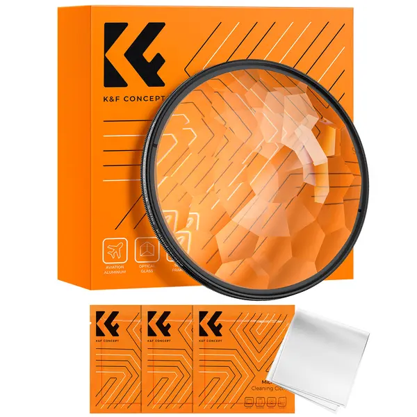 K&F Concept Nano-B Series Filtru Prism Effect 82mm, Efecte Speciale de Lumina, 3 Lavete de Curatare Incluse