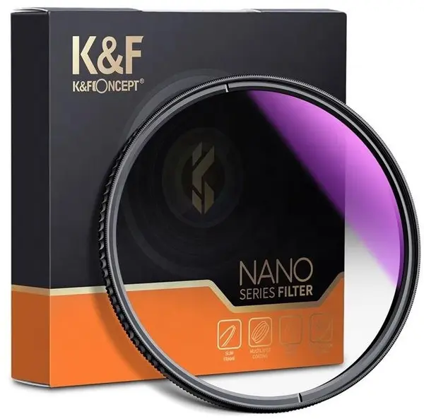 K&F Concept Nano-X Filtru ND Soft Graduated ND8, Diametru 49mm, Tratament MRC Nano, Waterproof, Anti-Zgarieturi