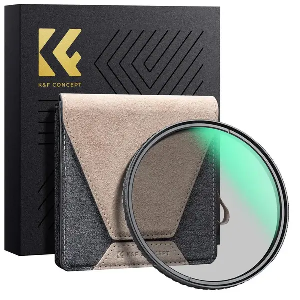 K&F Concept NANO-X Pro Filtru CPL 67mm, Rama din Alama, Acoperire Multi-Strat 36, Transmisie Lumina 45%