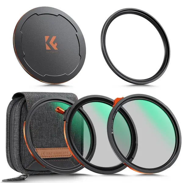 K&F Concept Nano-X Series Kit Filtre Magnetice 72mm, CPL, ND3-32, Black Mist 1/4, Montaj Magnetic, Acoperire Nano 28 Straturi