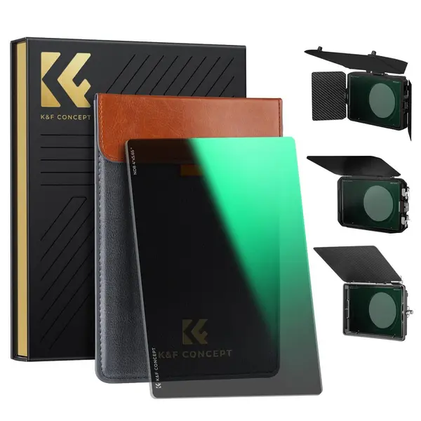 K&F Concept ND8 Filtru ND Patrat, 3 Stops, 4x5.65 Inch, Compatibil SmallRig/Tilta, Sticla Optica AGC