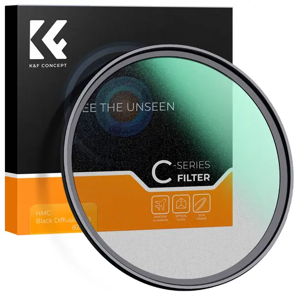 K&F Concept Seria C Filtru Black Mist 1/8, Diametru 62mm, Ultra-subtire, Strat Multistrat Verde