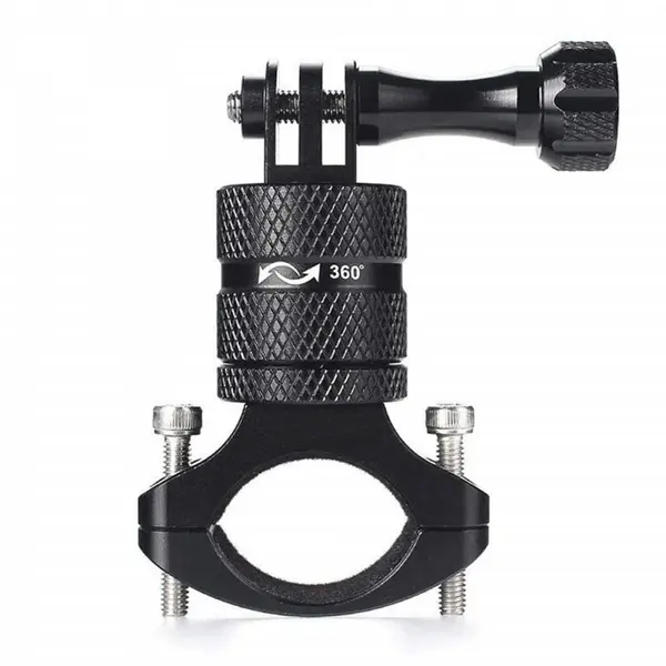 K&F Concept Suport Ghidon pentru Camere Actiune, Aluminiu, Rotire 360 Grade, Fara Unelte, Diametru 22-34mm
