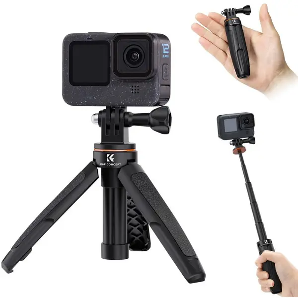 K&F Concept Trepied Mini cu Selfie Stick K&F Concept MS03 33.5cm for Action Camera KF09.133V3