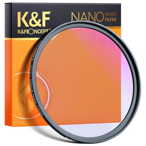 K&F Concept XK44 Filtru Natural Night, 72mm, HD, Rezistent la Apa, Anti-Zgariere, Acoperire Verde