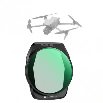 K&F DJI Air 3S Filtru CPL, Sticla Optica AGC HD, Acoperire Nano 28 Straturi, Rezistent la Zgarieturi, Compatibil DJI Air 3S