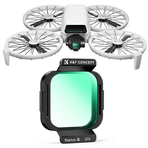 K&F DJI Flip Filtru UV MCUV, Protectie Lentila, Sticla Optica AGC, Strat Nano 28 Straturi, Compatibil Gimbal