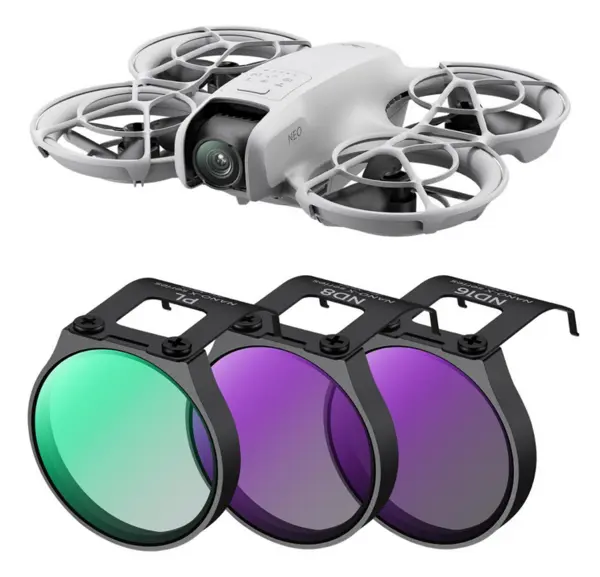 K&F DJI NEO Set 3 Filtre, CPL, ND8, ND16, Sticla Optica HD, 28 Straturi Multi-Coating, Montare Snap-On