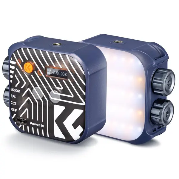 K&F Dual Color Temperature Portable Photography Video Fill Light 2500K-9900K Blue, Lumina continua portabila
