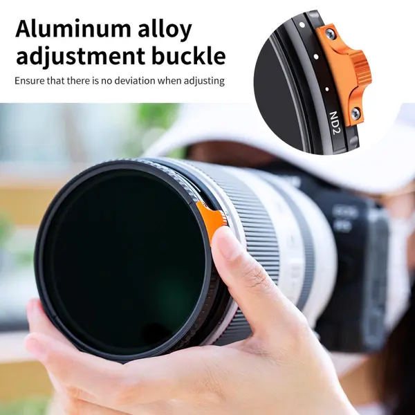 K&F Filtru 62mm Variable ND Filter ND2-ND400 (9 Stop), Filtru obiectiv ND variabil