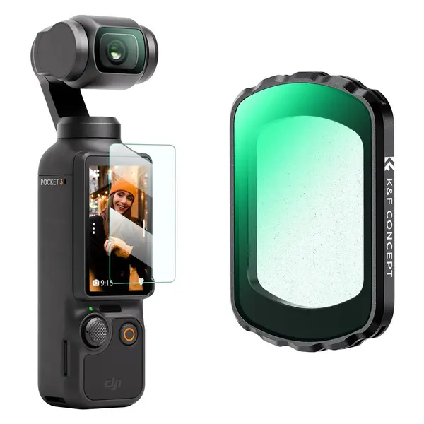 K&F Filtru Magnetic Black Mist 1/8 pentru DJI Osmo Pocket 3, Difuziune Neagra, Grosime 2mm, Sticla Optica AGC