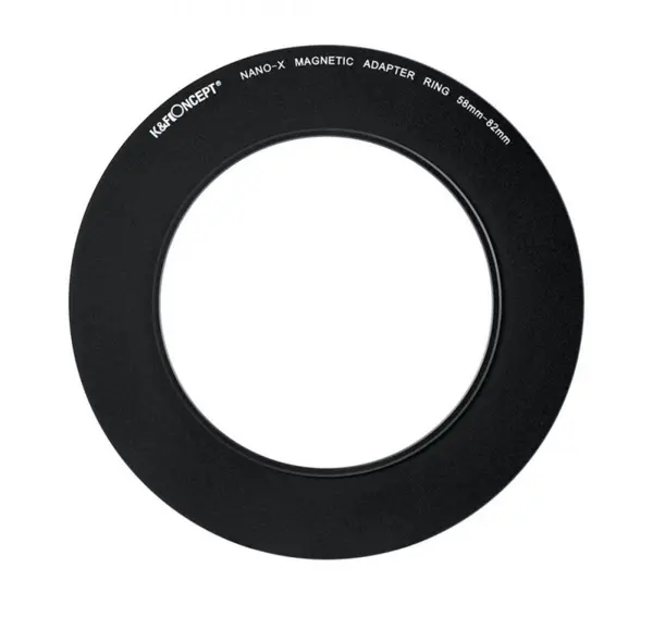 K&F Inel Adaptor Filtru Magnetic 58-82mm, Negru Mat, Grosime Rama 2.16mm, Aluminiu Aviatic, Compatibil Doar Filtre Magnetice