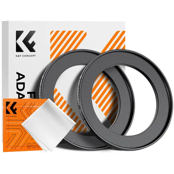 K&F Inel Adaptor Filtru Step-Up 52-67mm, Set 2 Bucati, Aluminiu Aviation, Finisaj Sablat Anti-Reflexie