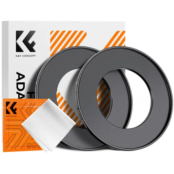 K&F Inel Adaptor Step Up 52-82mm, Aliaj Aluminiu Aviatic, Rezistent la Coroziune, Include Laveta Microfibra