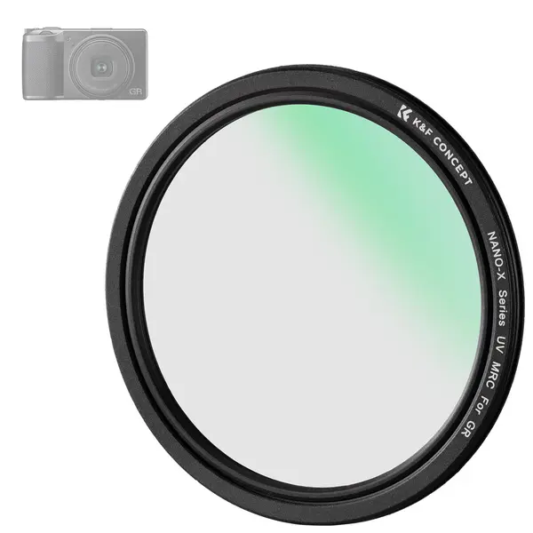 K&F MCUV Filtru UV, Pentru Ricoh GR Series, Acoperire Nanometrica 28 Straturi, Rezistenta la Zgariere 6H