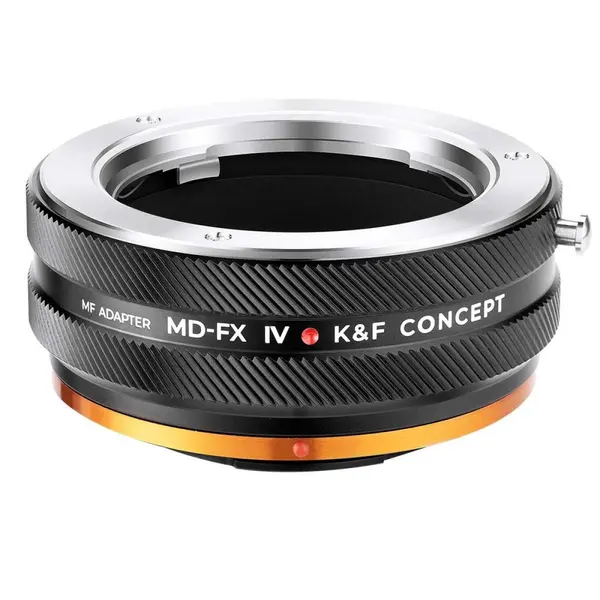 K&F MD-FX IV PRO Adaptor Montura Obiectiv, Minolta SR/MD/MC la Fuji X, Focalizare Manuala, Aluminiu si Cupru