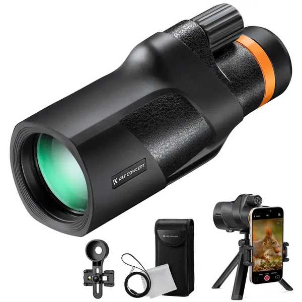 K&F Monocular Telescope 12X50, Marire 12X, Lentila Obiectiv 50mm, Prisma BAK4, Lentile FMC, Rezistent la Apa IP68
