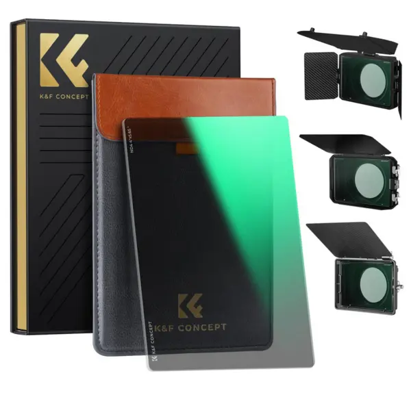 K&F ND4 Filtru Patrat ND, 2 Stops, 4x5.65 inch, Compatibil Tilta si SmallRig, Sticla Optica AGC Japoneza