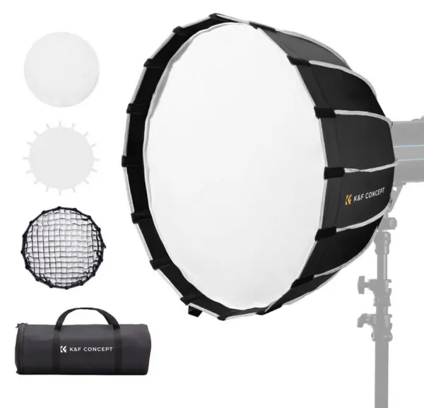 K&F Softbox 120CM cu eliberare rapidă, 16 laturi, cu montură Bowens