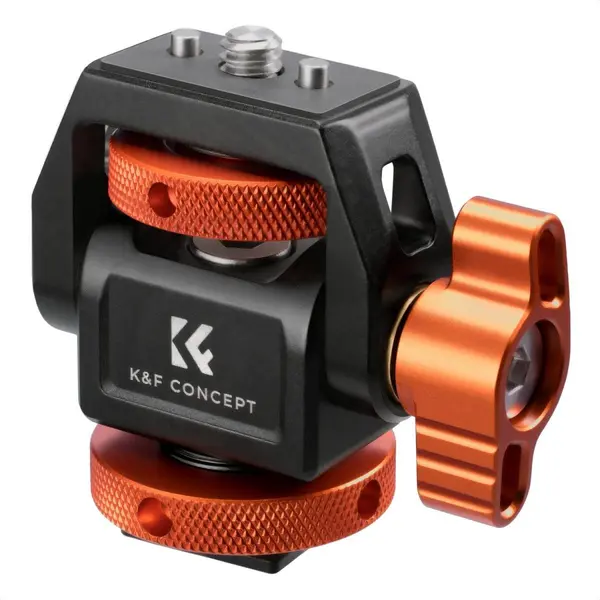K&F Suport Monitor Field, Rotire si Inclinare Ajustabile, Montura Cold Shoe, Aluminiu, Capacitate 3kg