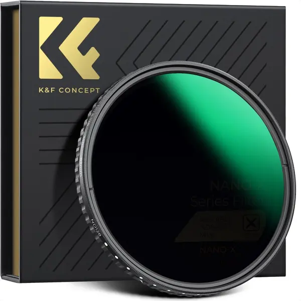 K&F XV40 Filtru ND Variabil Nano-X, 58mm, ND8-ND128, 3-7 Stops, Sticla AGC Japoneza, Fara Cruce X