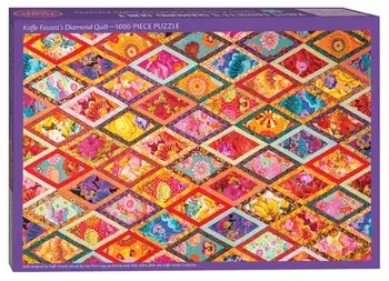 Kaffe Fassett's Diamond Quilt Jigsaw Puzzle. 1000 Pieces, Dimensions 29.5 x 19.7/Kaffe Fassett