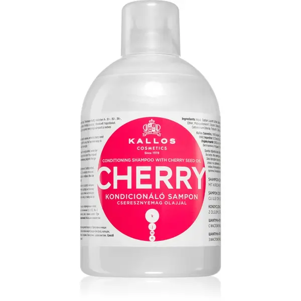 Kallos KJMN Professional Cherry sampon hidratant pentru păr uscat și deteriorat 1000 ml