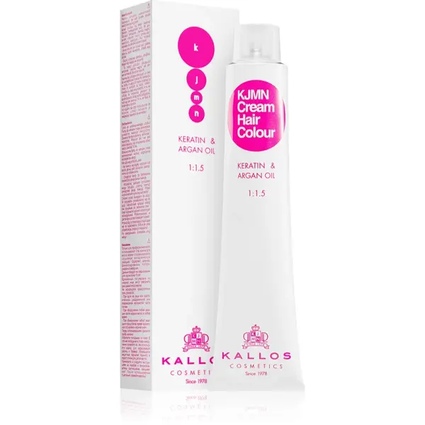 Kallos KJMN Professional Cream Hair Colour Keratin & Argan Oil culoare par cu keratina si ulei de argan culoare 7.31 Cappuccino 100 ml