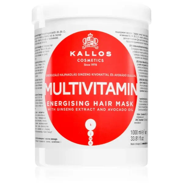 Kallos KJMN Professional Multivitamin masca de par energizant 1000 ml