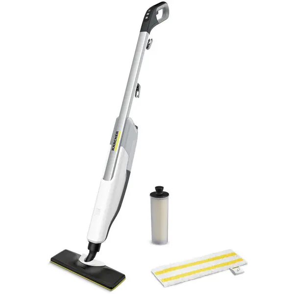 Karcher Mop de curatat cu aburi Karcher SC 2 Upright, 1.513-500.0, 1600W, controlul debitului de abur, reglare in doi pasi, in functie de tipul de pardoseala, cartus de detartrare, Alb-Negru