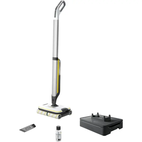 Karcher Mop electric Karcher FC 7 Cordless, 25.55 V, rezervor apa curata/murdara 400 ml/200 ml, autonomie max. 45 min, statie de stationare si curatare, detergent 30 ml, 1.055-701.0, Alb-Negru