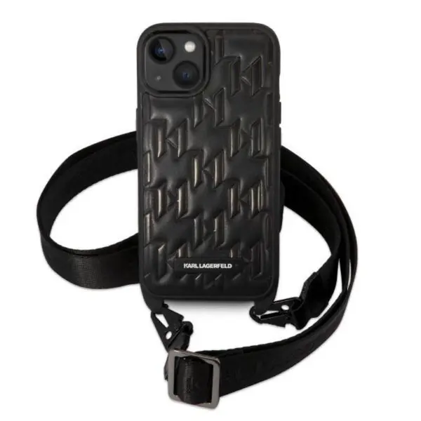 Karl Lagerfeld Husa Monogram Crossbody iPhone 14 Negru