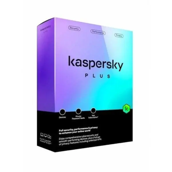 Kaspersky Antivirus, Kaspersky Plus, 3 dispozitive, Valabilitate 2 ani