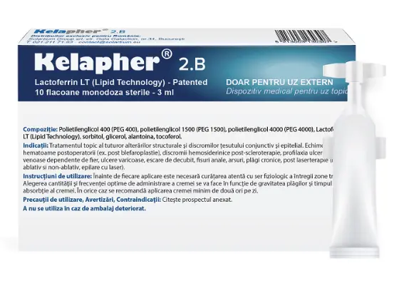 Kelapher 2.B Crema tratament cu Nano Lactoferina 3 ml 10 flacoane