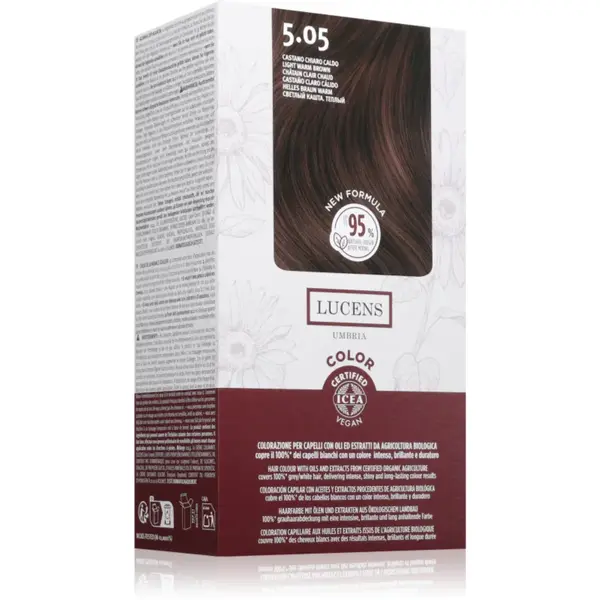 Kemon Group Lucens Umbria culoare par culoare 5.05 Castano Chiaro Caldo 100 ml