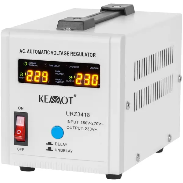 Kemot Stabilizator de tensiune Kemot URZ3418, 500 VA, 300W, LCD display