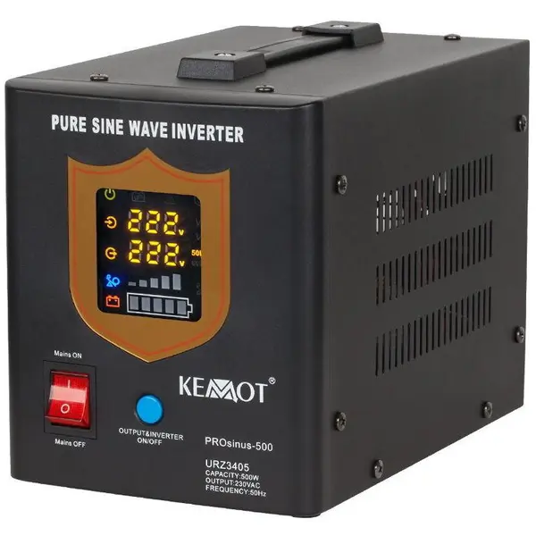 Kemot UPS Centrale Termice Kemot URZ3405B, Sinus Pur, 800VA, 500W, 12V, Negru