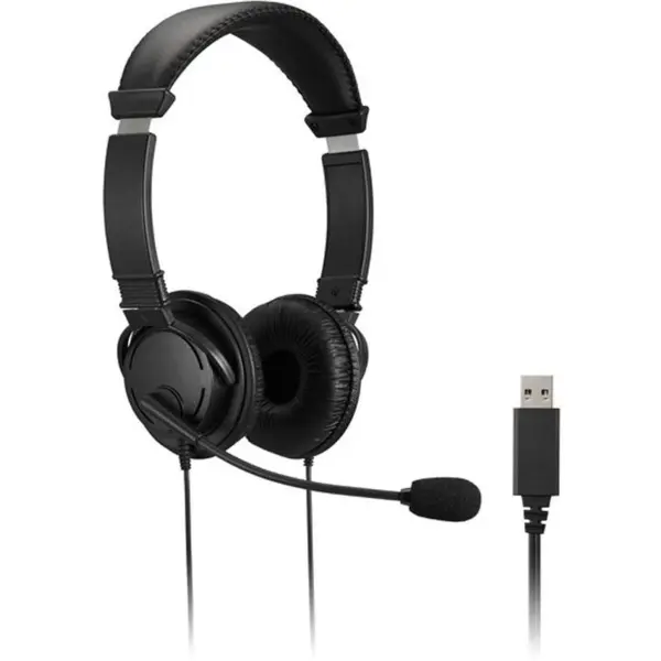 Kensington Kensington K33065WW casca audio & casca cu microfon Casti Prin cablu Banda de fixare pe cap Birou/Call center USB Tip-A Negru (K33065WW)