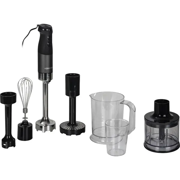 Kenwood Blender de mana Kenwood Triblade XL Pro HBM80.322BK, 1200W, set cu tocator 500ml si pahare 700ml si 250ml, Negru-Antracit