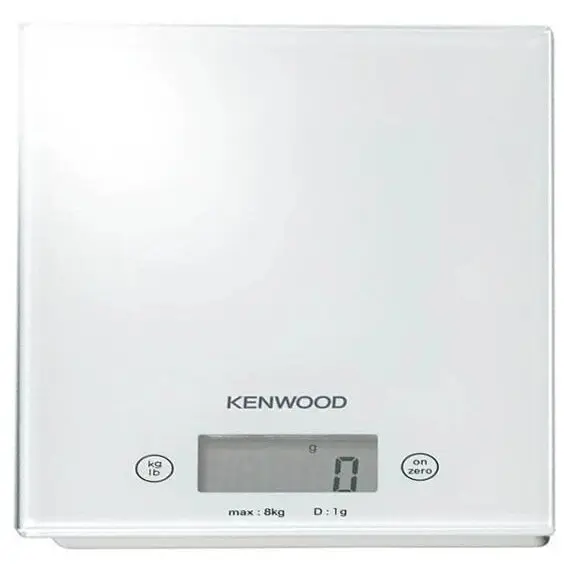 Kenwood Cantar de bucatarie Kenwood WEP60.000WH - 0W21310002, Functie tara, Capacitate maxima 8kg, 2 baterii AAA, Precizie 2g, Alb