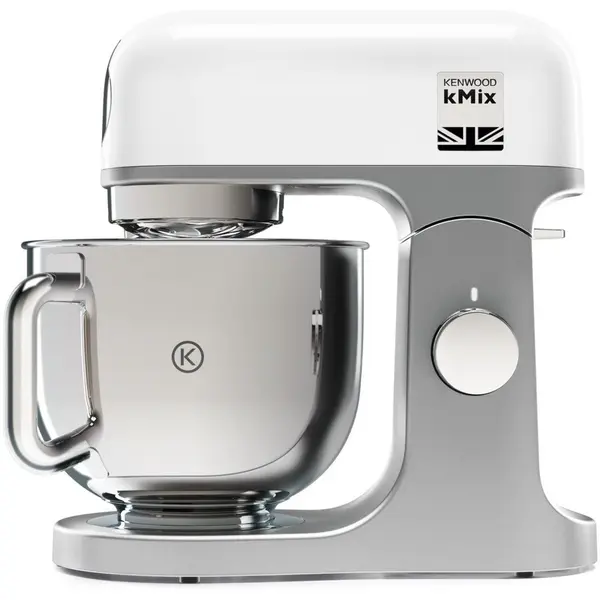 Kenwood Mixer cu bol Kenwood Chef KMX750WH, 1000W, 6 trepte, Bol Inox 5 l, Argintiu
