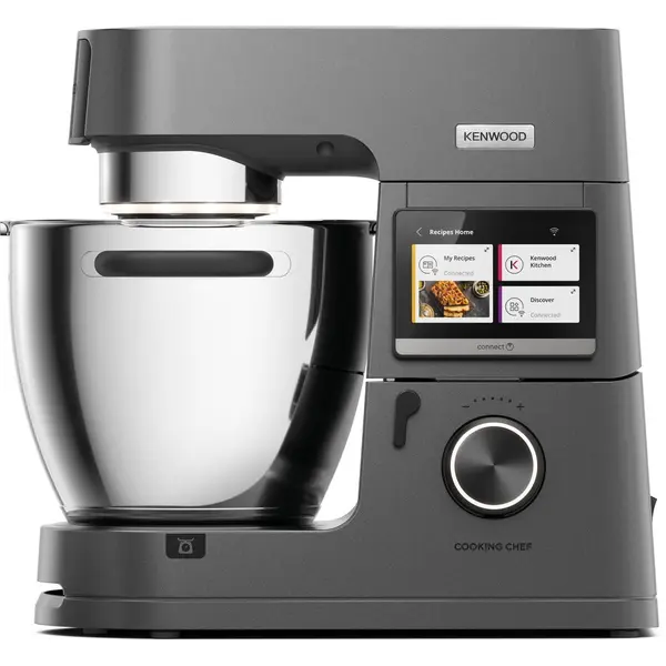 Kenwood Robot de bucatarie planetar KENWOOD Cooking Chef KCL96.004DG - 0W20011503, 2000W, Vas 6.7L, Incalzire inductie 20~200°C, Cantar integrat EasyWeigh, Touch Screen 12.7cm rabatabil, Cos aburi, Antracit