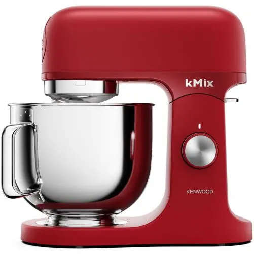 Kenwood Robot de bucatarie planetar KENWOOD kMix KMX751ARD - 0W20011525, 1000W (6 trepte si Turbo), Vas inox 5l, Corp aluminiu turnat, Set patiserie (tel 16 brate, carlig, paleta K), G8.86kg, Bold Red