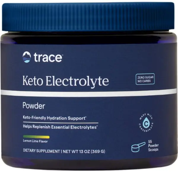 Keto Electrolyte, lămâie și lime, 330 g, Trace Minerals