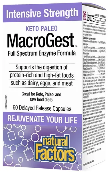 Keto Paleo MacroGest, 60 capsule, Natural Factors