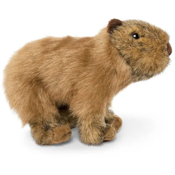 Keycraft Jucarie de plus Keycraft Living Nature Capybara Plush Stuffed Animal Toy, Maro, 0+ luni