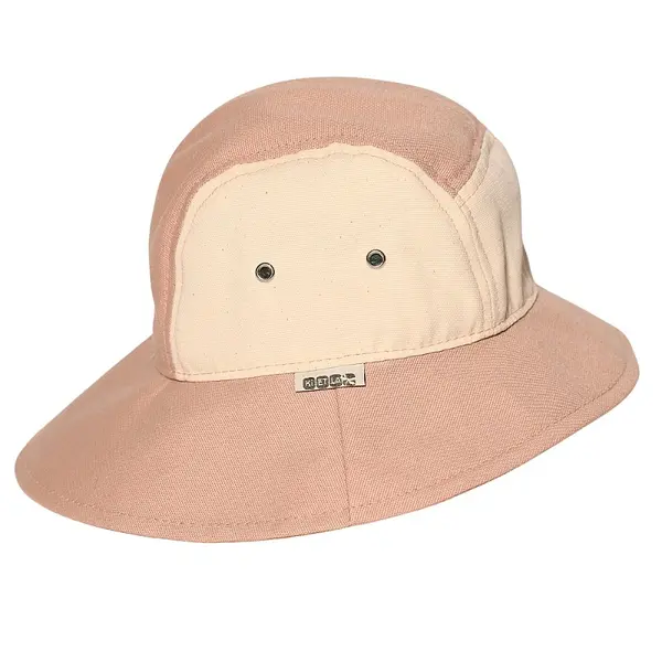 Ki ET LA pălărie camper cu protecție - UPF50+, 0-1 ani, 43-46 cm, Natural/Pink