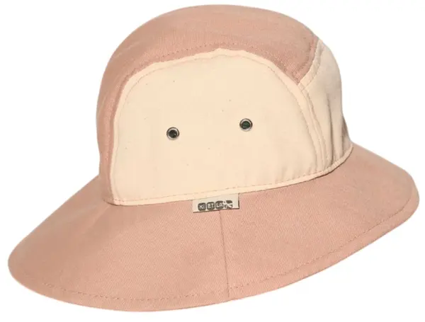 Ki ET LA pălărie camper cu protecție - UPF50+, 1-2 ani, 46-49 cm, Natural/Roz